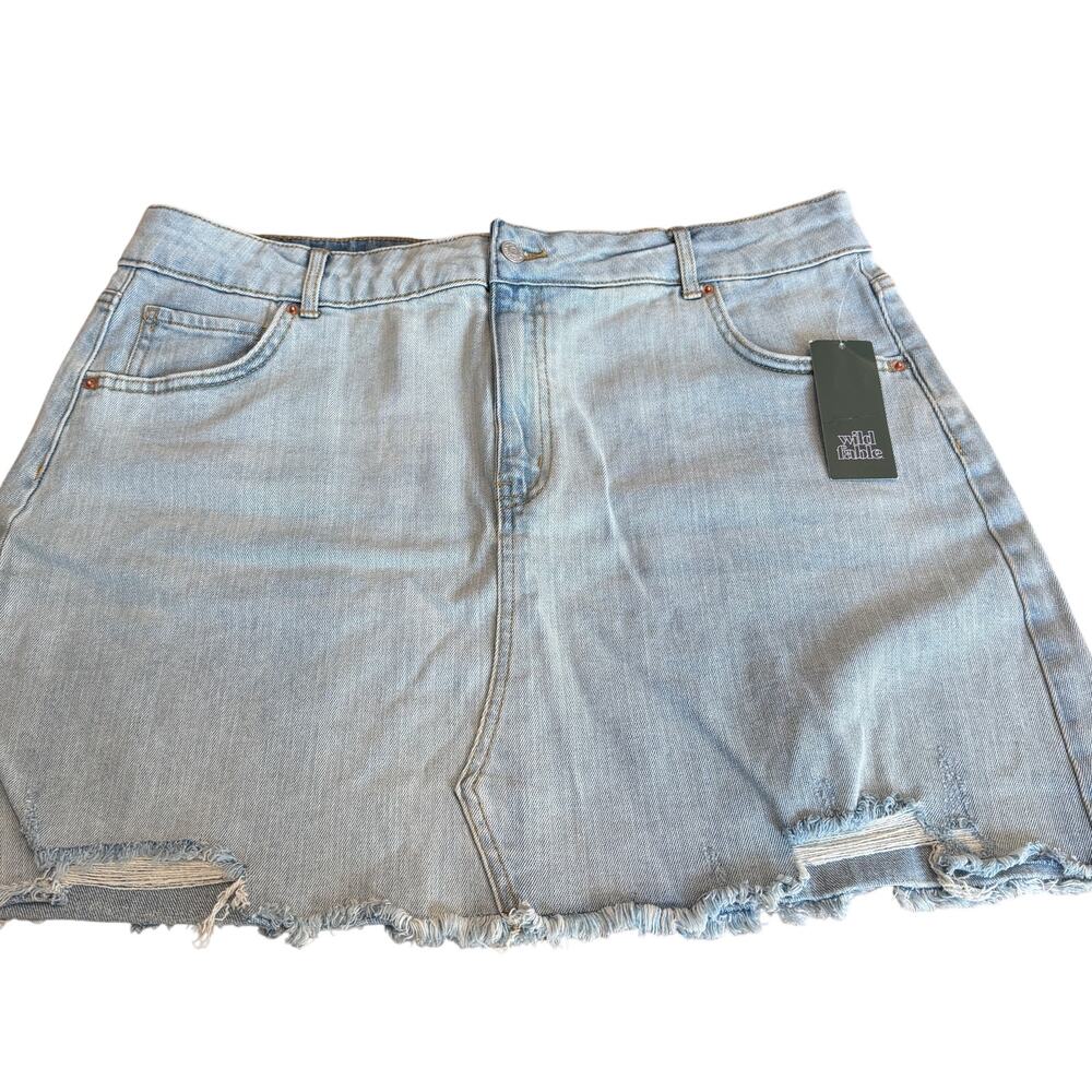 Wild Fable Women's Plus Size High-Rise Denim Mini Skirt - Size 18 - NWT